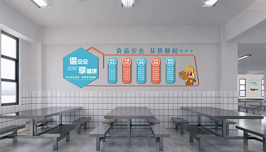 山东学校餐厅文化墙