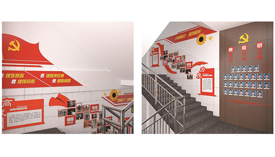 山东学校楼梯文化设计
